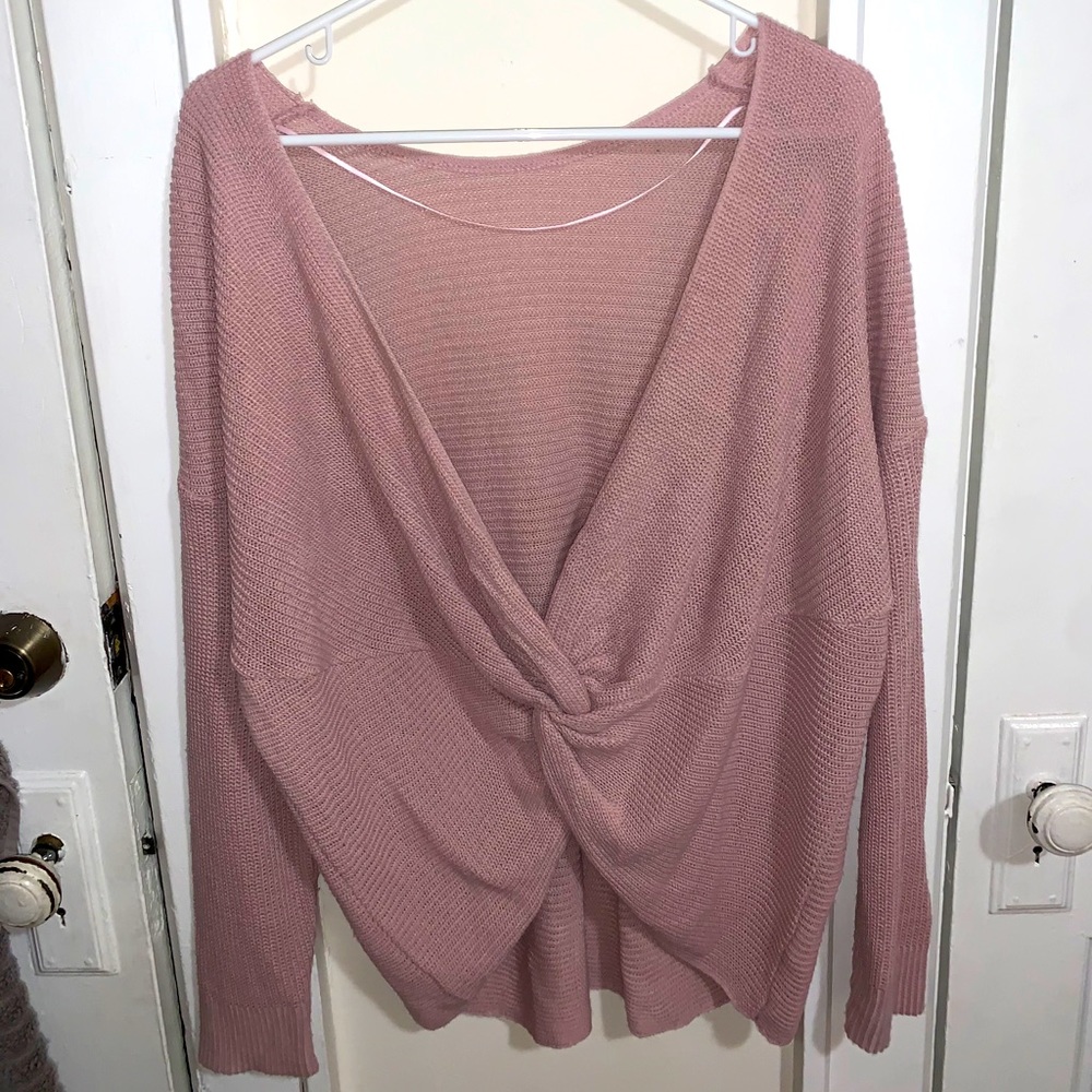 Twist-Back Sweater